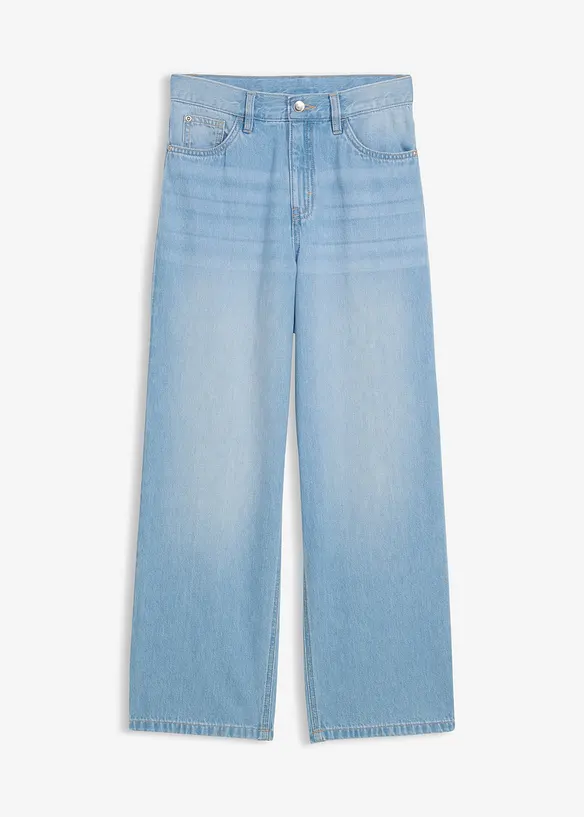 Jean baggy &agrave; taille r&eacute;glable, droit, bonprix