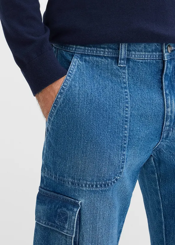 Jean cargo loose, droit, bonprix