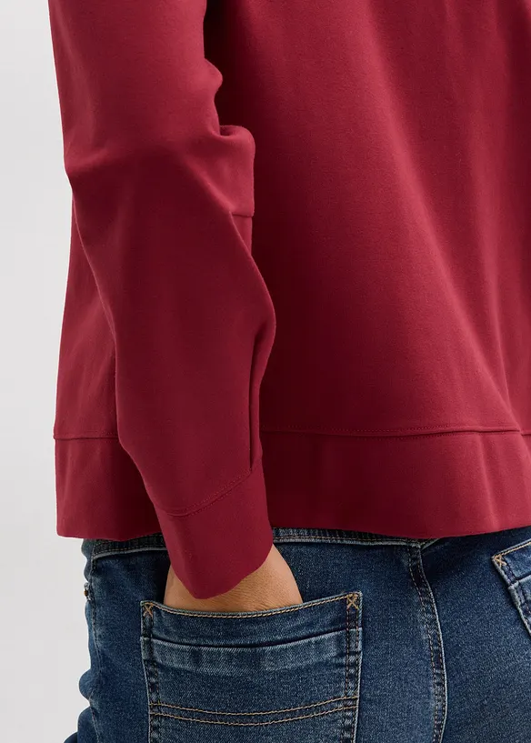 Sweat zipp&eacute; en Punto di Roma confortable, bonprix