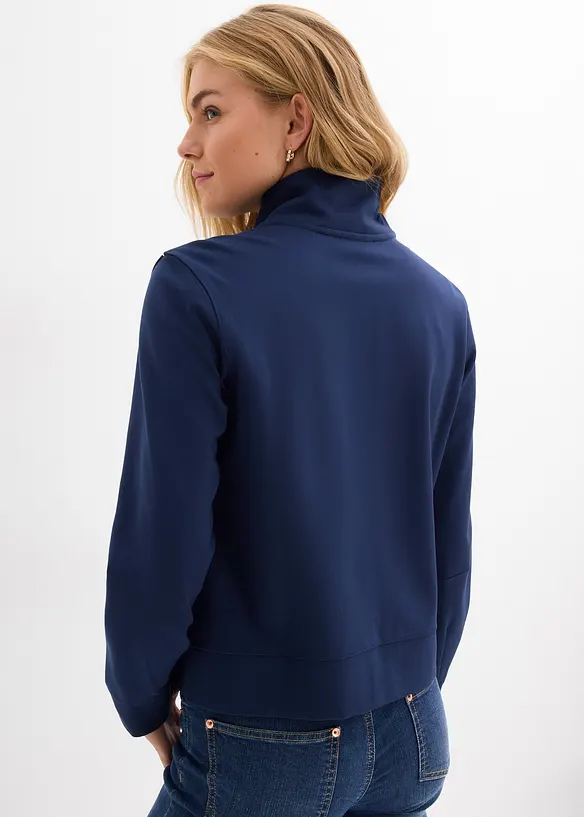 Sweat zipp&eacute; en Punto di Roma confortable, bonprix