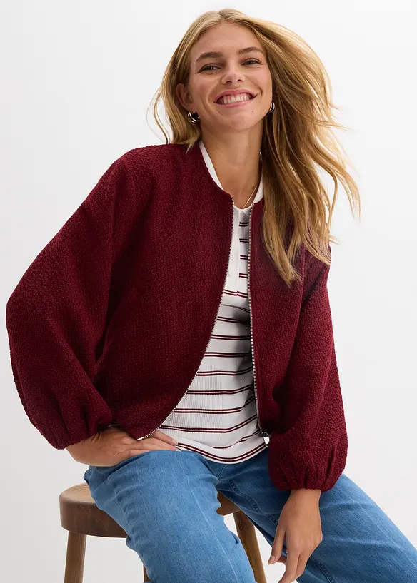 Blouson doux en maille bouclette, bonprix