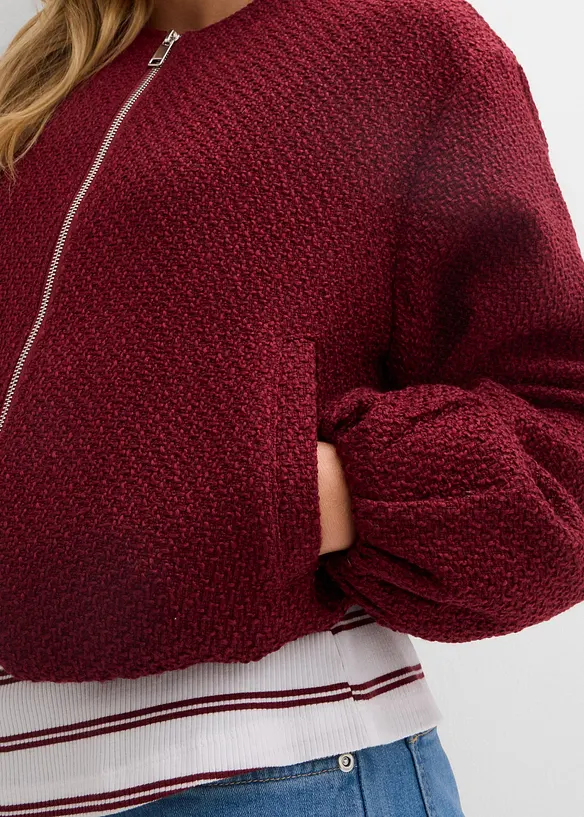 Blouson doux en maille bouclette, bonprix