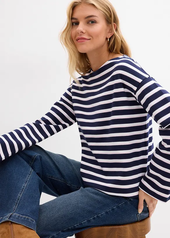 T-shirt manches longues 100% coton, bonprix