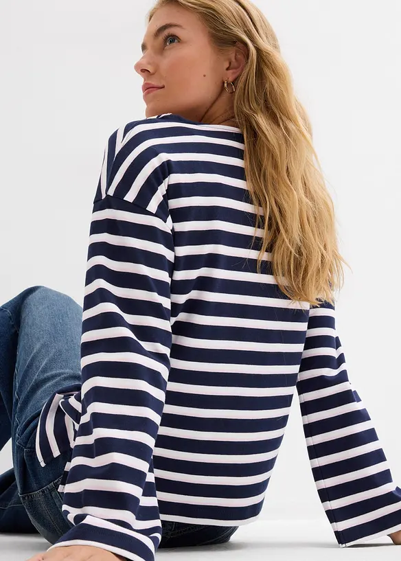 T-shirt manches longues 100% coton, bonprix