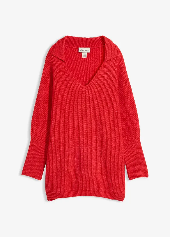 Pull oversize &agrave; col polo, bonprix