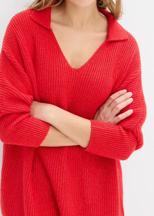 Pull oversize &agrave; col polo, bonprix