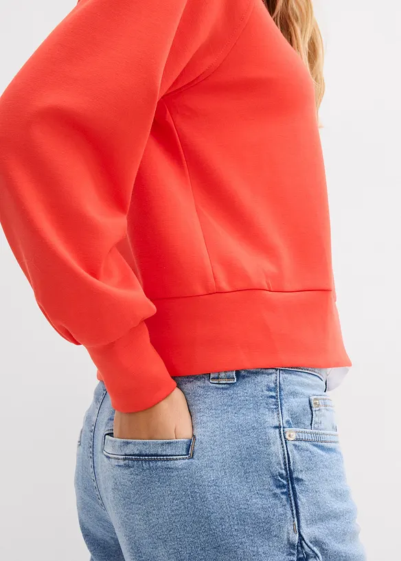 Sweat en mati&egrave;re n&eacute;opr&egrave;ne douce, bonprix