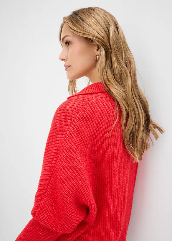 Pull oversize &agrave; col polo, bonprix