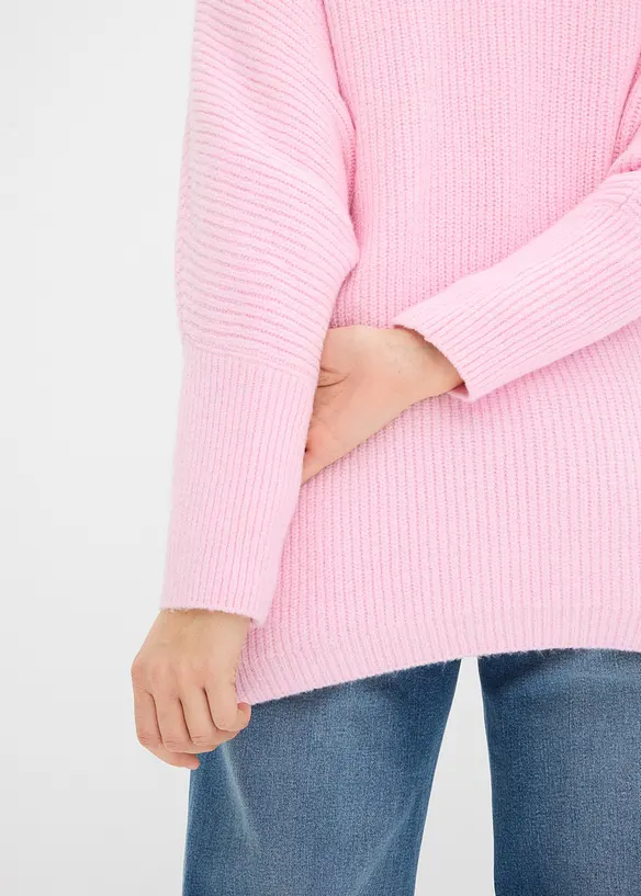 Pull oversize &agrave; col polo, bonprix