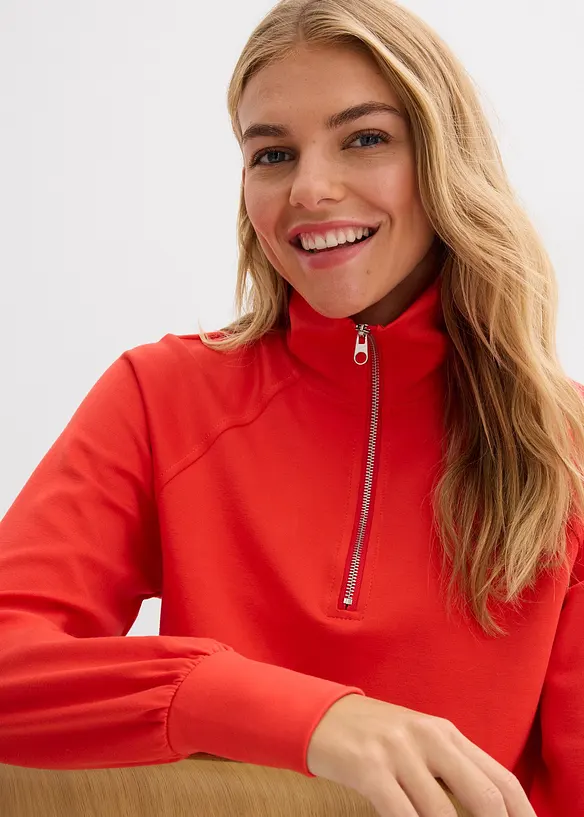 Sweat en mati&egrave;re n&eacute;opr&egrave;ne douce, bonprix