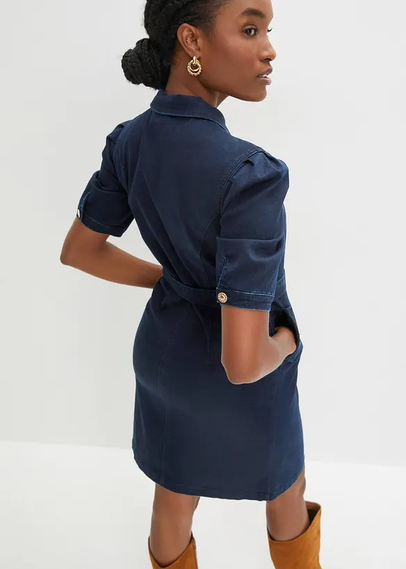 Robe en jean avec fermeture zipp&eacute;e, bonprix