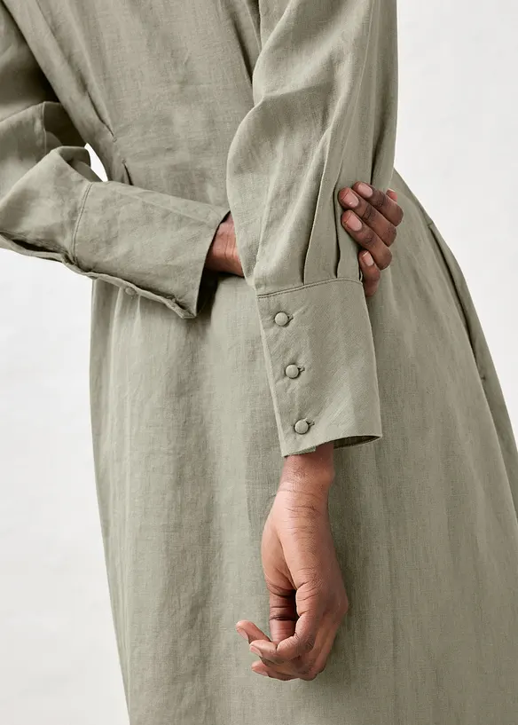 Robe-chemise 100% lin, bonprix