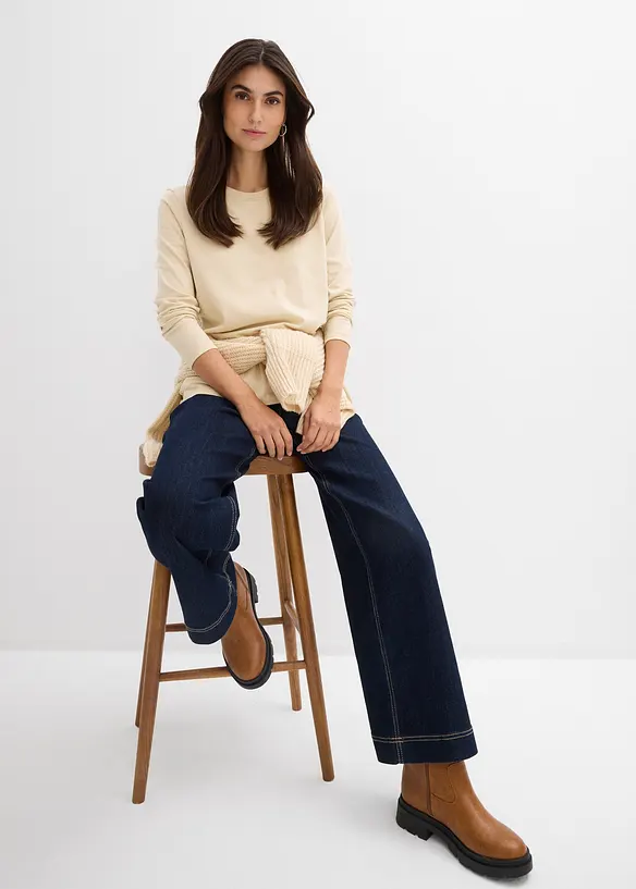 Lot de 2 T-shirts de grossesse et d&rsquo;allaitement 100% coton, bonprix