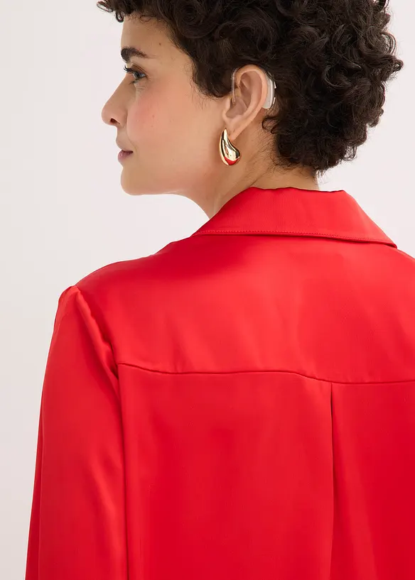 Chemisier en satin l&eacute;ger, bonprix