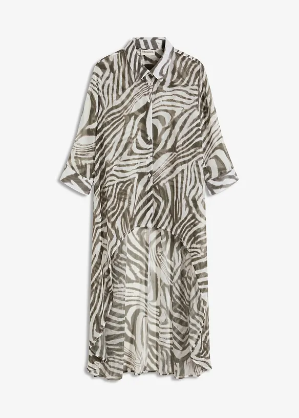 Chemisier long en cr&ecirc;pe, bonprix