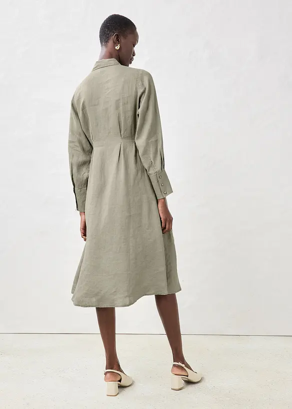 Robe-chemise 100% lin, bonprix