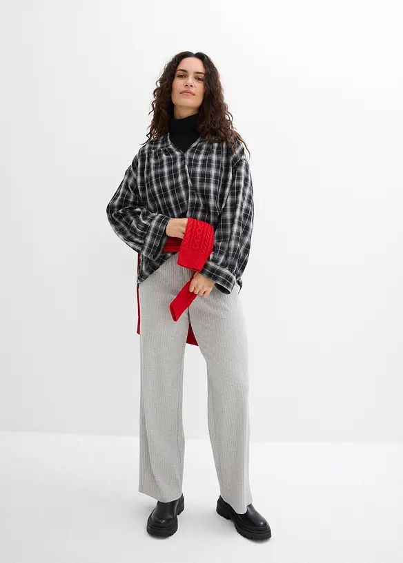 Lot de 2&nbsp;pantalons en jersey c&ocirc;tel&eacute;, bonprix