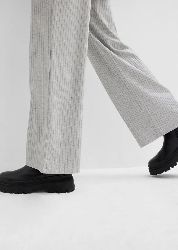 Lot de 2&nbsp;pantalons en jersey c&ocirc;tel&eacute;, bonprix