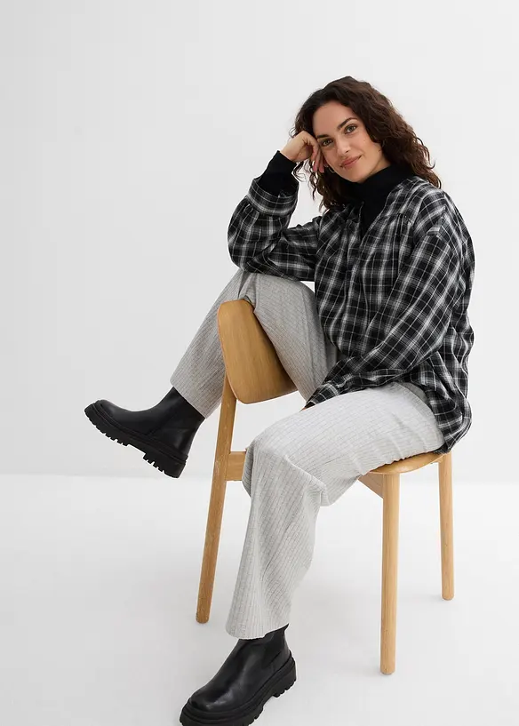 Lot de 2&nbsp;pantalons en jersey c&ocirc;tel&eacute;, bonprix