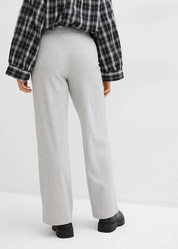 Lot de 2&nbsp;pantalons en jersey c&ocirc;tel&eacute;, bonprix