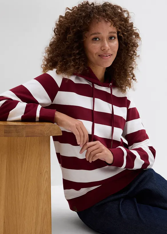 Sweat &agrave; capuche 100% coton, bonprix