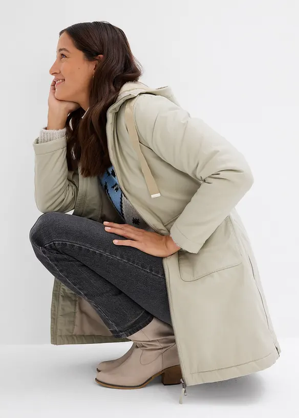 Parka d&rsquo;hiver rembourr&eacute;e &agrave; capuche doubl&eacute;e sherpa, bonprix