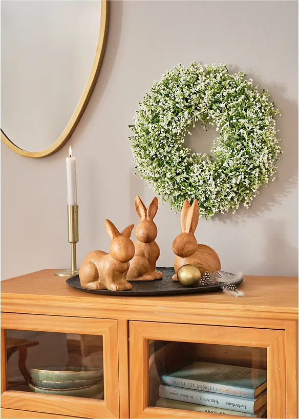 Lot de 3 lapins d&eacute;co, bonprix