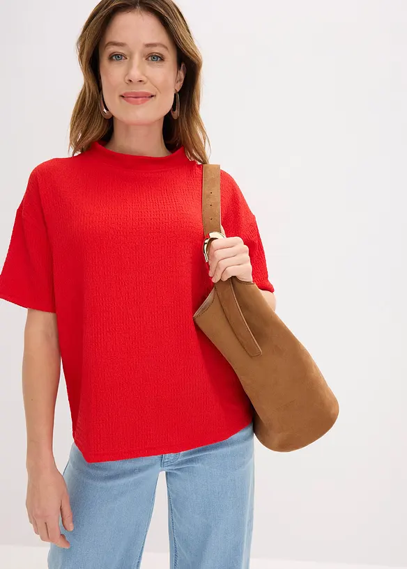 T-shirt en cr&ecirc;pe textur&eacute;, bonprix