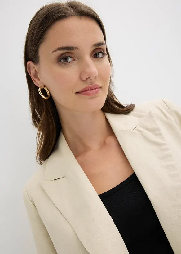 Blazer en lin m&eacute;lang&eacute;, bonprix