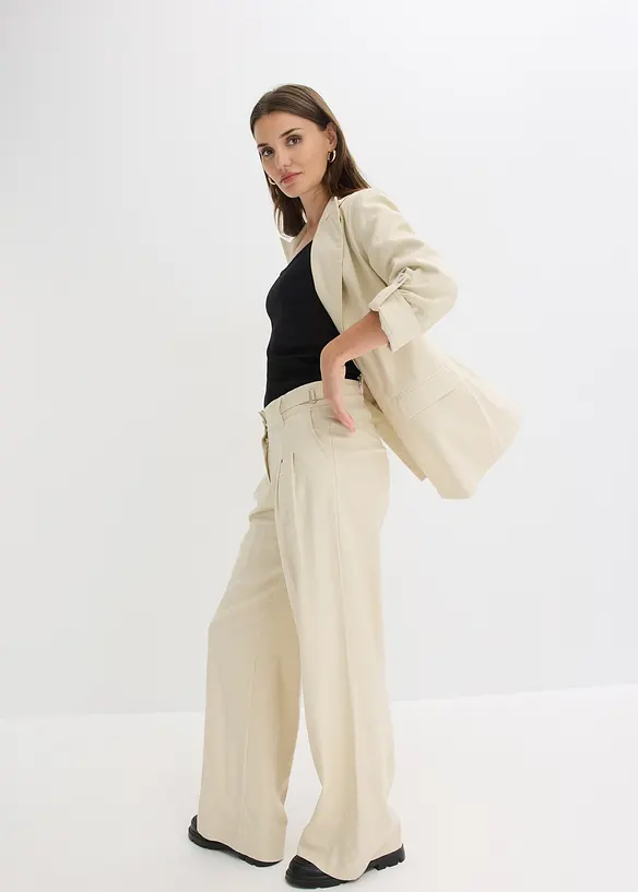 Blazer en lin m&eacute;lang&eacute;, bonprix