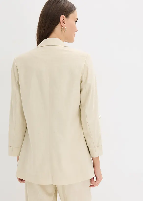 Blazer en lin m&eacute;lang&eacute;, bonprix