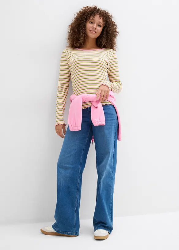 T-shirt ray&eacute; en coton c&ocirc;tel&eacute;, bonprix