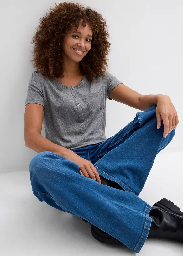 T-shirt en coton et viscose, bonprix