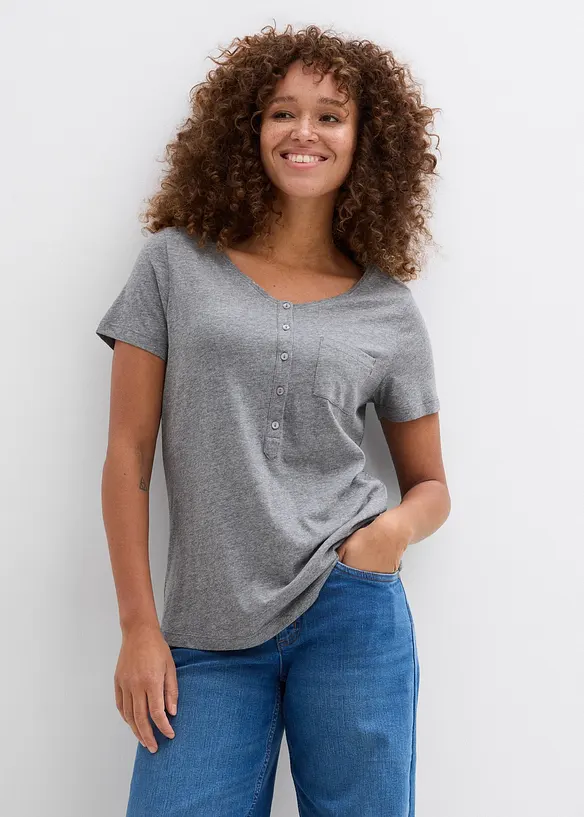 T-shirt en coton et viscose, bonprix