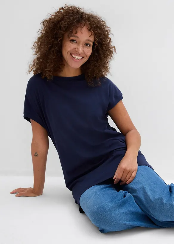 T-shirt long 100% coton, bonprix