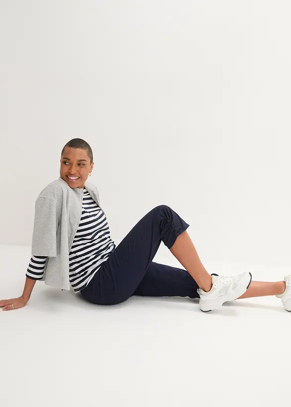 Corsaire &agrave; empi&egrave;cement taille confortable et fronces, bonprix