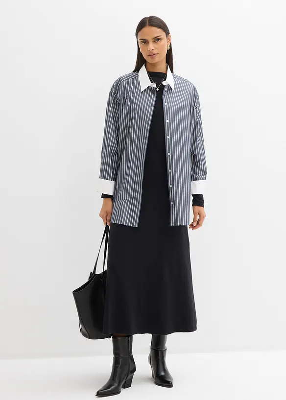 Robe longue en maille fine avec cachemire, bonprix