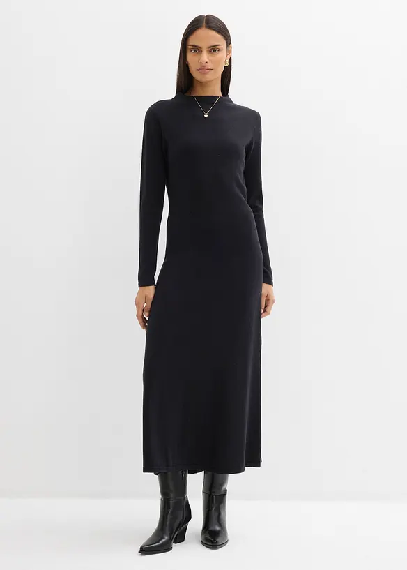 Robe longue en maille fine avec cachemire, bonprix