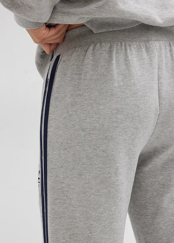Pantalon de jogging doux en coton m&eacute;lang&eacute;, bonprix