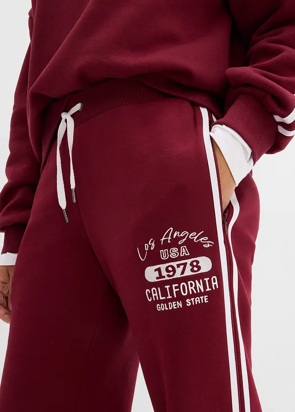 Pantalon de jogging doux en coton m&eacute;lang&eacute;, bonprix