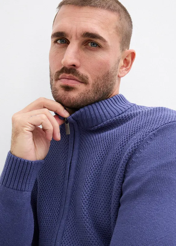 Gilet en fine maille 100% coton, bonprix