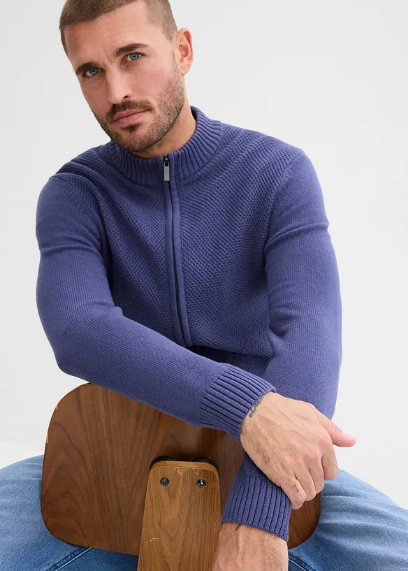 Gilet en fine maille 100% coton, bonprix