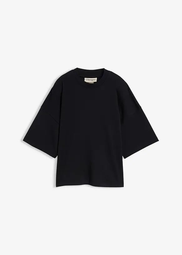 T-shirt court et oversize en coton &eacute;pais, bonprix