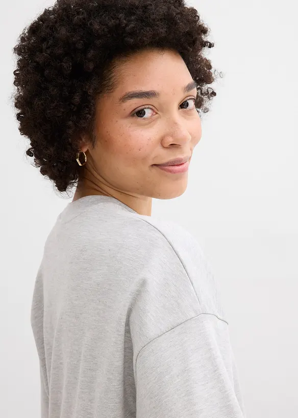 T-shirt court et oversize en coton &eacute;pais, bonprix