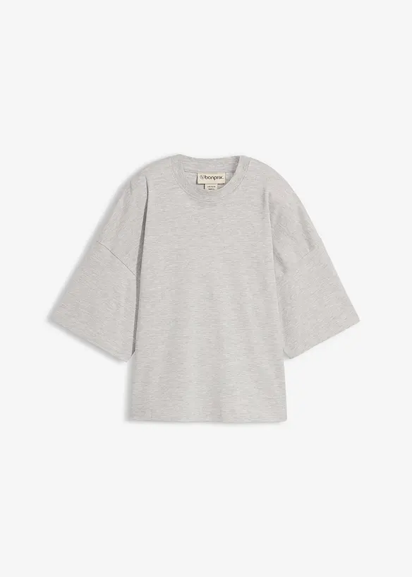 T-shirt court et oversize en coton &eacute;pais, bonprix