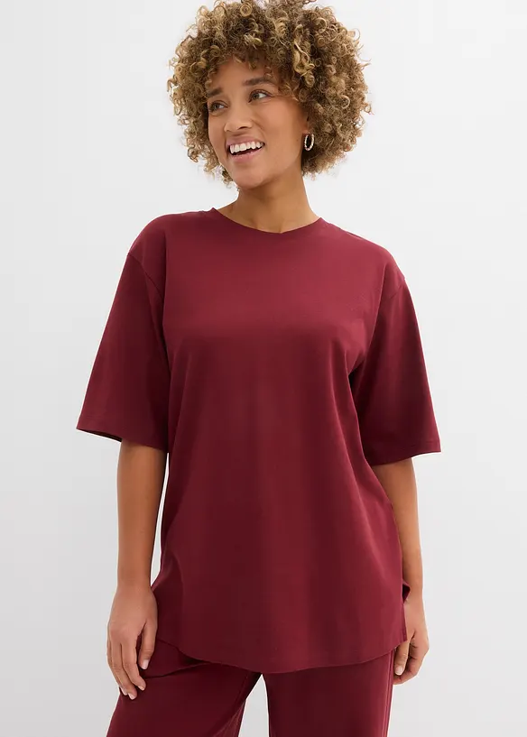 T-shirt long en interlock, bonprix