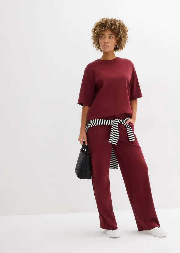 T-shirt long en interlock, bonprix