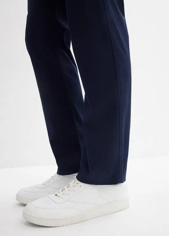 Pantalon chino regular avec ceinture, taille &eacute;lastiqu&eacute;e, droit, bonprix