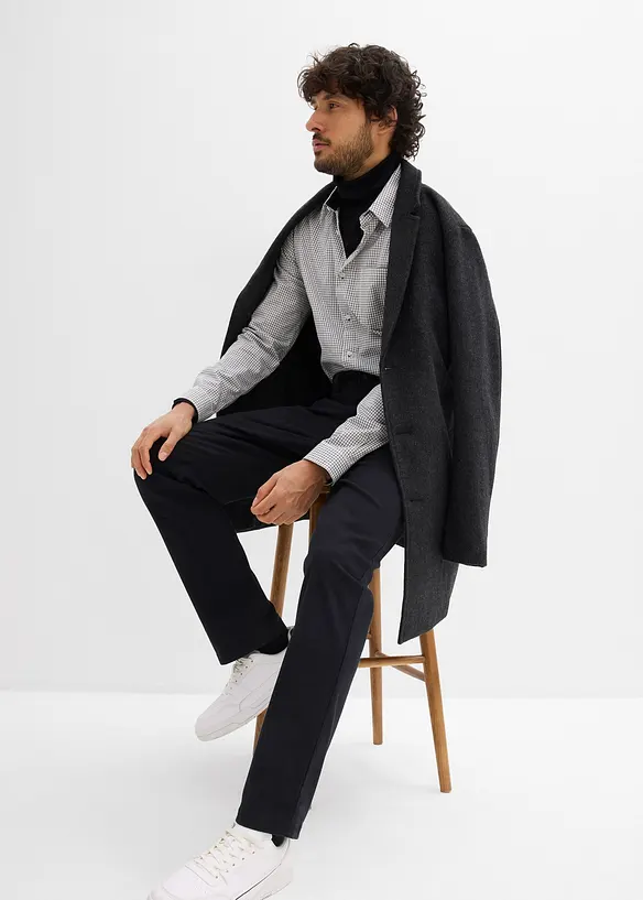 Pantalon extensible classique &agrave; taille &eacute;lastiqu&eacute;e, droit, bonprix