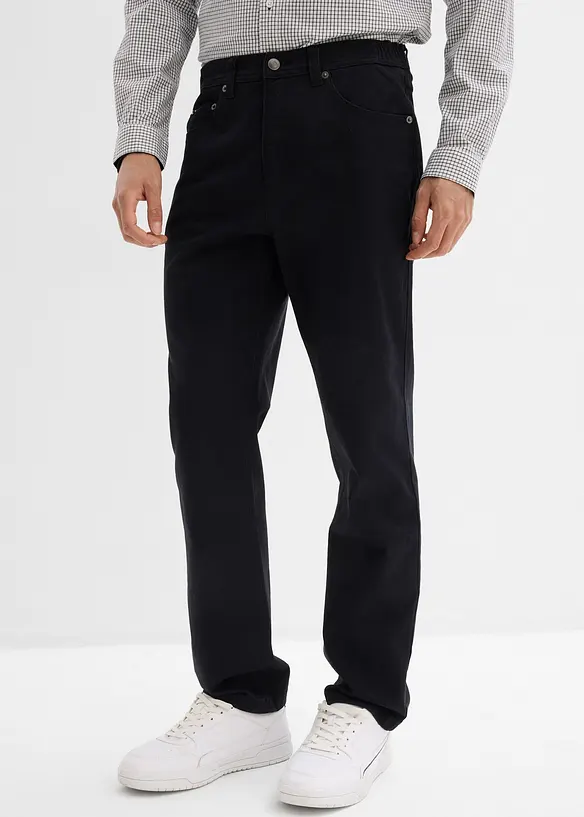 Pantalon extensible classique &agrave; taille &eacute;lastiqu&eacute;e, droit, bonprix